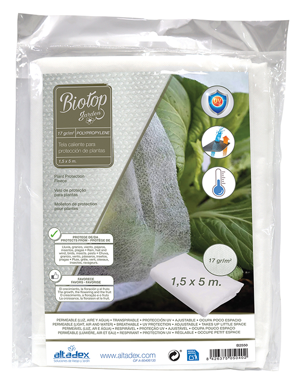 MANTA TERMICA PA—O 17GR/M2 B2550 BIOTOP 1.5X5M