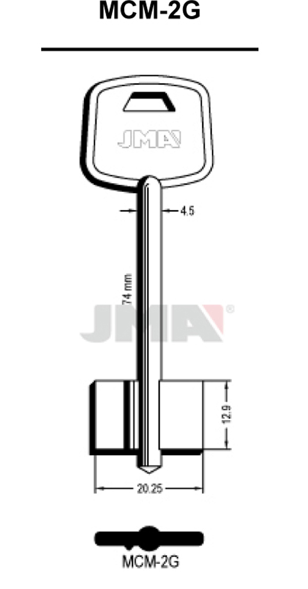 LLAVE EN BRUTO GORJA LATON TOV-1G JMA -