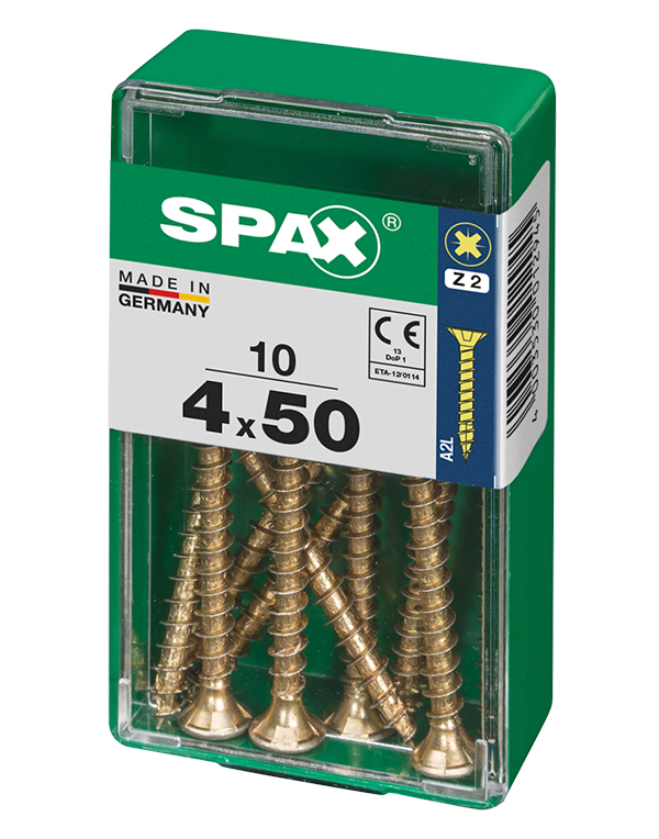 TORNILLO CP YELLOX PZ BL.10 UD SPAX S 4X50 MM