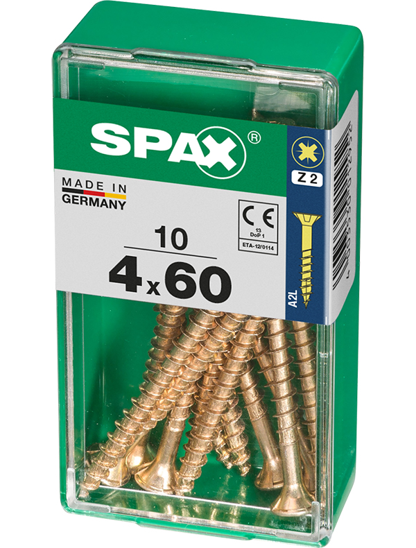 TORNILLO CP YELLOX PZ BL.10 UD SPAX S 4X60 MM