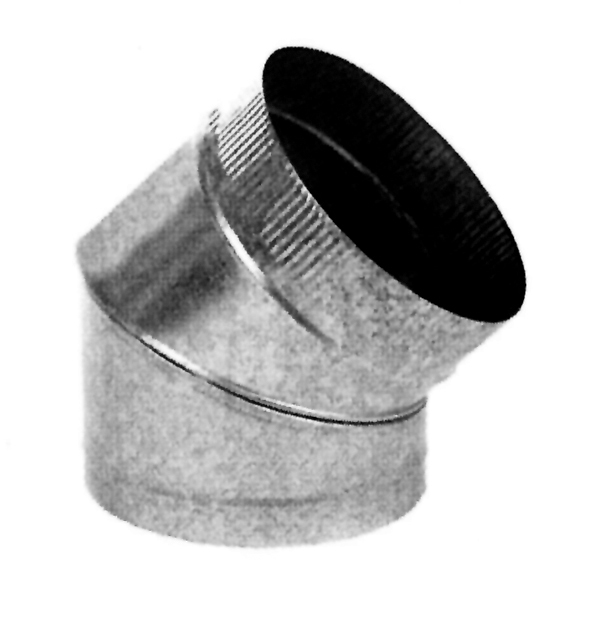 CODO ESTUFA GALVANIZADO 45 CG15045 EXOJO 150 MM