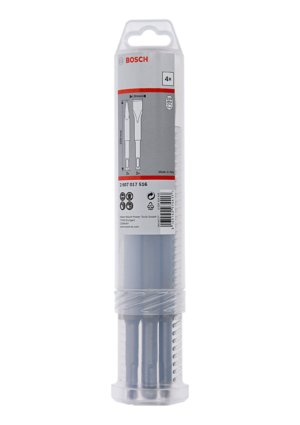 SET PUNTERO+CINCEL SDS PLUS JG 4 2607017516 BOSCH 250 MM