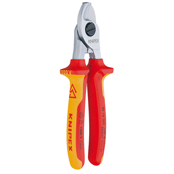 ALICATE CORTACABLE 1000 V 95.16.165 KNIPEX 165 MM