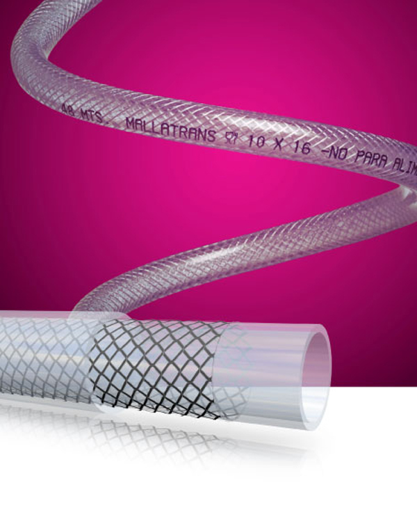 MANGUERA TUBO CRISTAL 6X12 REFORZADA 24010612100 MALLATRANS R/100 M