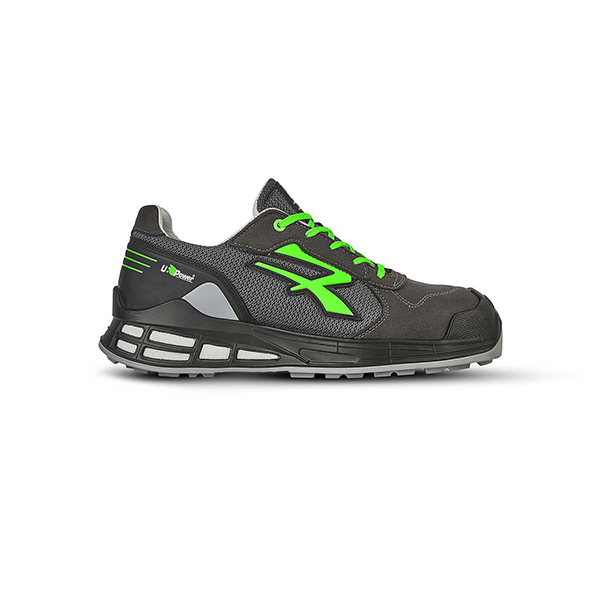 ZAPATO DEPORTIVO S1P PU+PL GRIS/VERDE EGON U-POWER 41