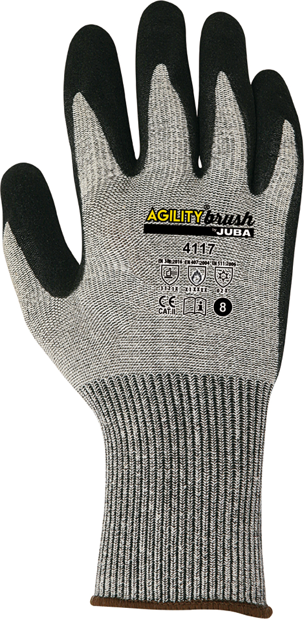 GUANTE ALGODON SPANDEX NITRILO H4117 JUBA AGILITY T.10