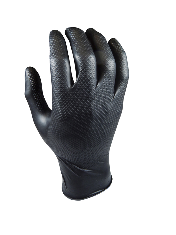 GUANTE NITRILO DESECHABL C/50 580 NEGRO GRIPPAZ XXL