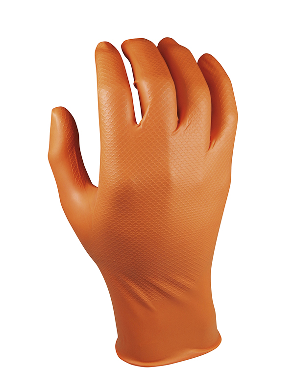 GUANTE NITRILO DESECHABL C/50 580 NARANJA GRIPPAZ L