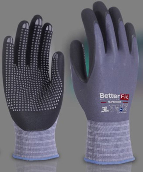 GUANTE NYLON NITRILO FOAM BL-008 3L SUPERDOT T.10