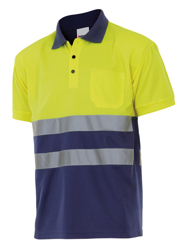POLO A.VISIBILIDAD MC AMAR/MARINO P305504 VELILLA XL