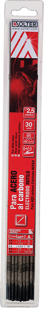 ELECTRODO RUTILO BLISTER 30 UD 5966 SOLTER 2,5X350 MM