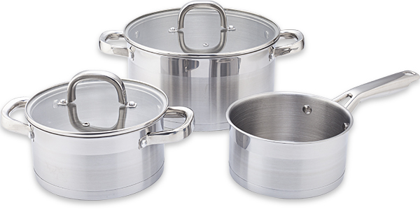 BATERIA COCINA INOX ESSENTIALS BAT-C5E CASTEY 5 PZAS