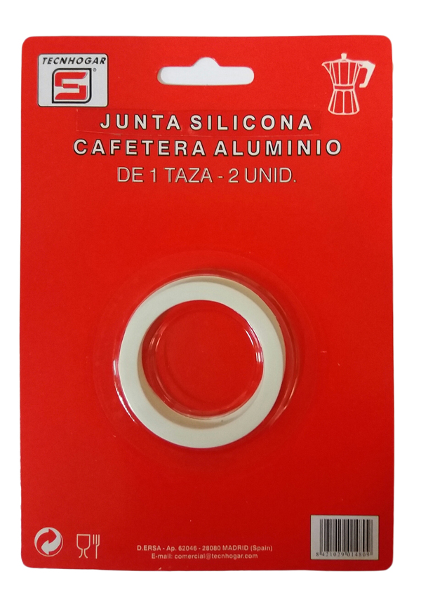 JUNTA ARANDELA SILICONA CAFETERA 2 U. 1483 TECNHOGAR 6 TZ