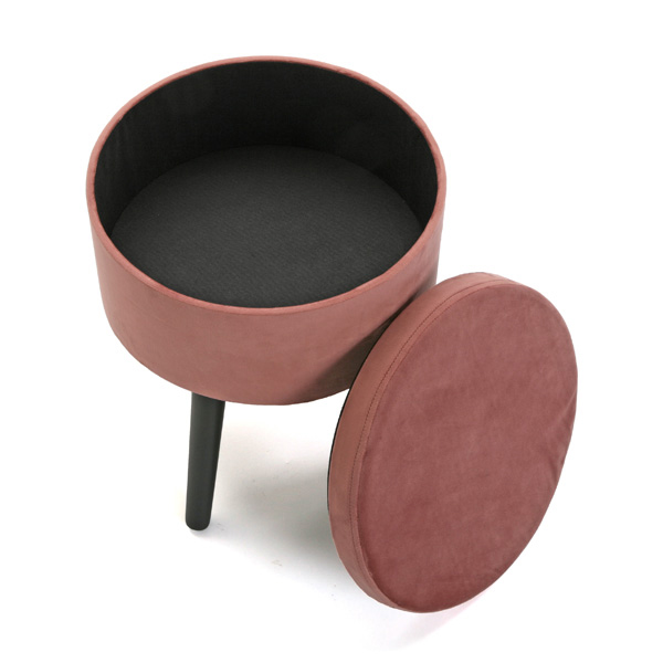 POUF-BAUL TERRACOTA TERCIOPEL 21670006 VERSA 35X35 CM